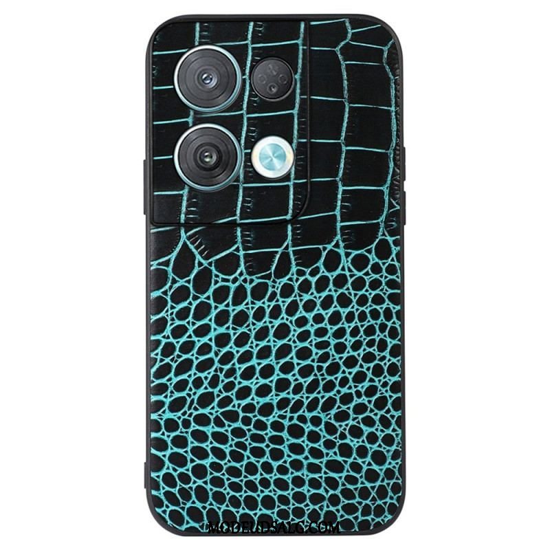 Cover Oppo Reno 8 Ægte Crocodile Texture Læder