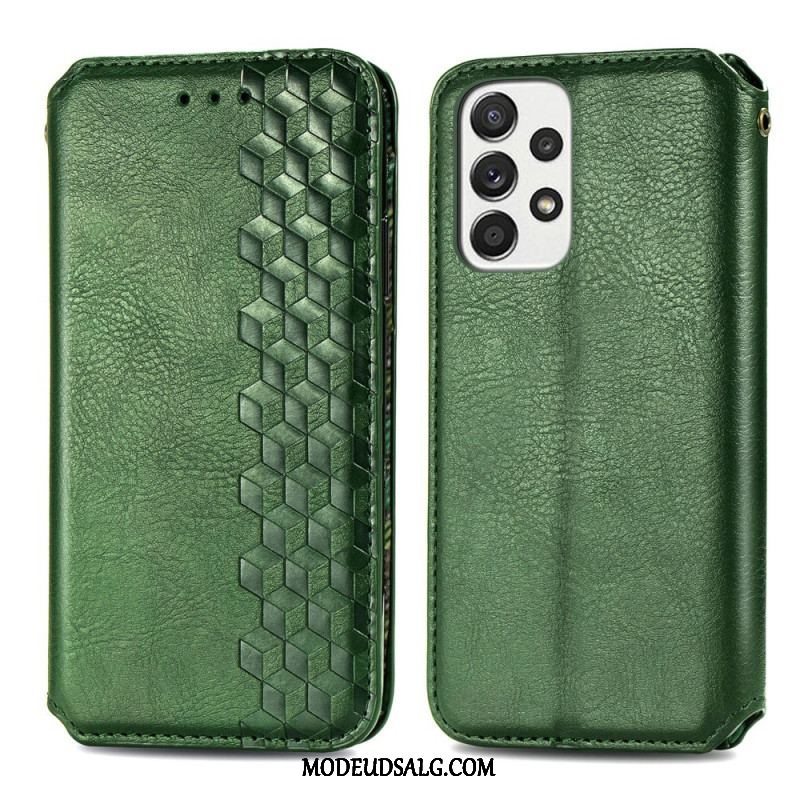 Cover Samsung Galaxy A13 Flip Cover Lædereffekt 3d-mønster