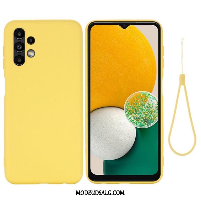 Cover Samsung Galaxy A13 Flydende Silikone Med Snor