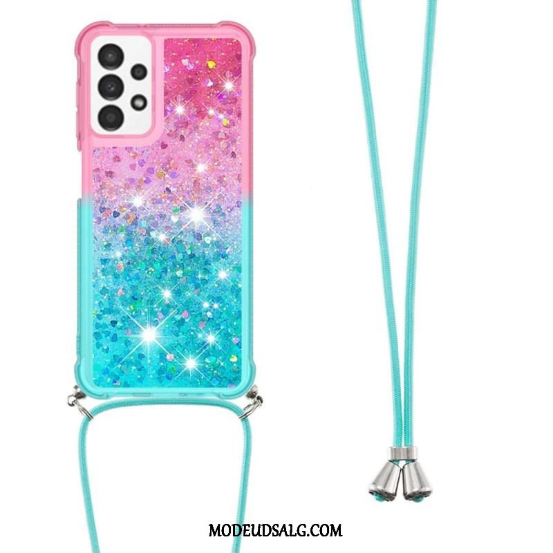 Cover Samsung Galaxy A13 Med Snor Glitter Silikonesnor