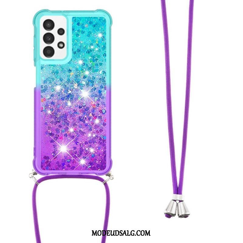 Cover Samsung Galaxy A13 Med Snor Glitter Silikonesnor