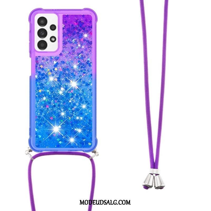 Cover Samsung Galaxy A13 Med Snor Glitter Silikonesnor