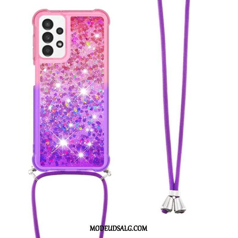 Cover Samsung Galaxy A13 Med Snor Glitter Silikonesnor