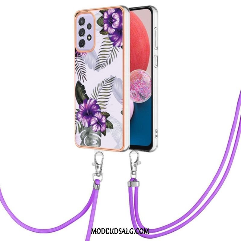 Cover Samsung Galaxy A13 Med Snor Med Blomstersnor