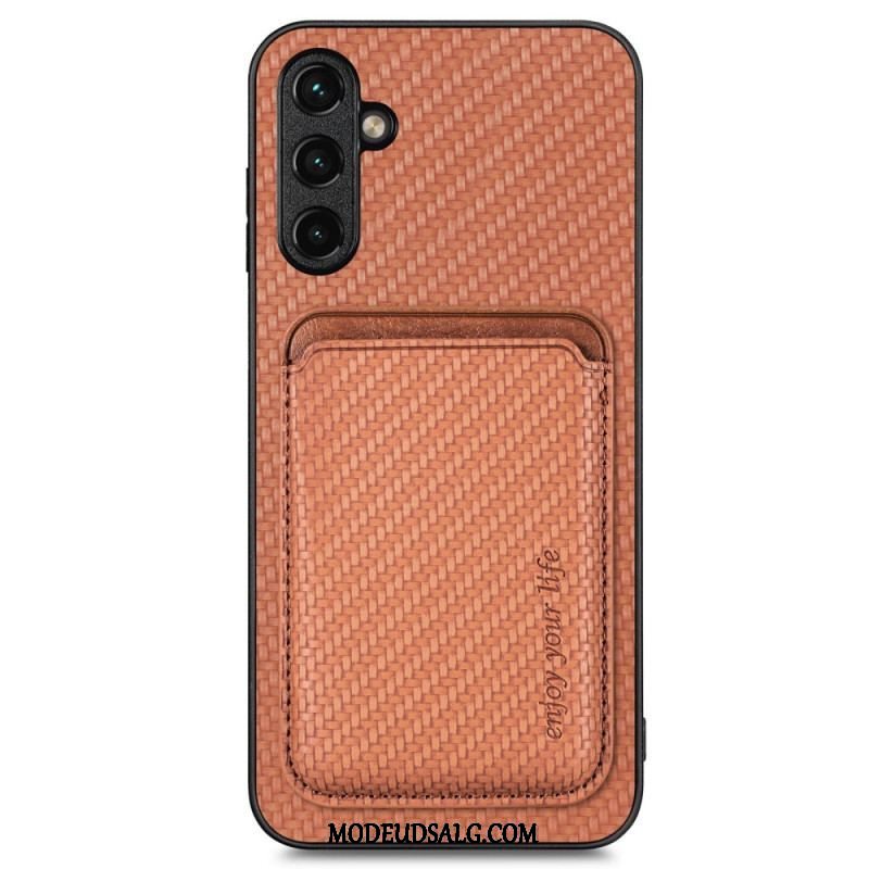 Cover Samsung Galaxy A14 / A14 5G Carbon Fiber Aftagelig Kortholder