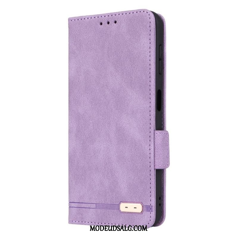 Cover Samsung Galaxy A14 / A14 5G Flip Cover Læder Tekstur