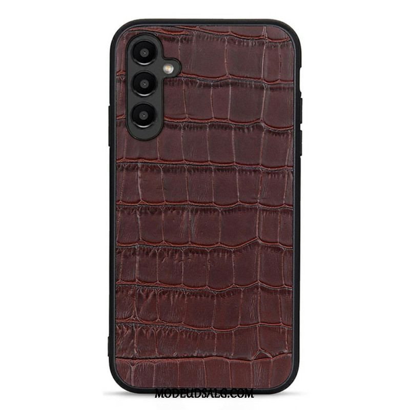 Cover Samsung Galaxy A14 / A14 5G Ægte Læder I Krokodillestil