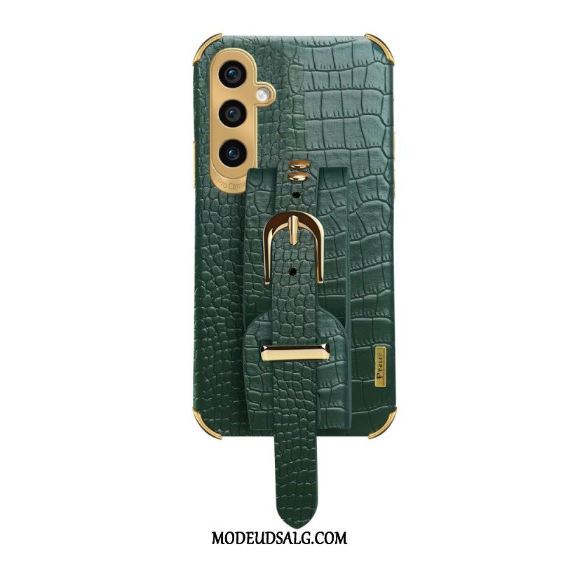 Cover Samsung Galaxy A15 Telefon Etui Krokodillestil Med Armbåndsstøtte