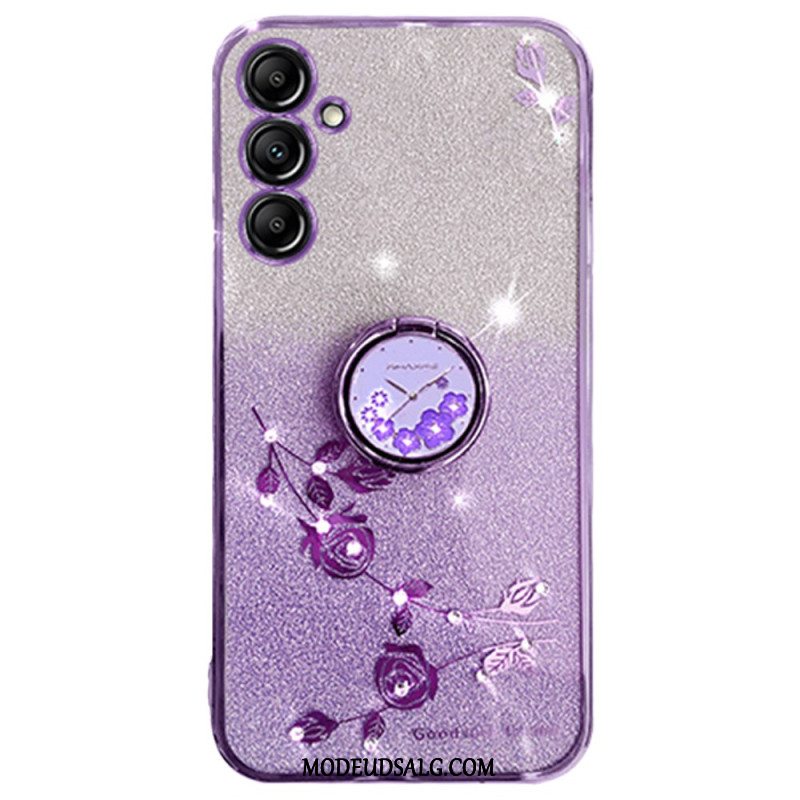 Cover Samsung Galaxy A16 5g Blomster- Og Rhinstenstøttering Kadem