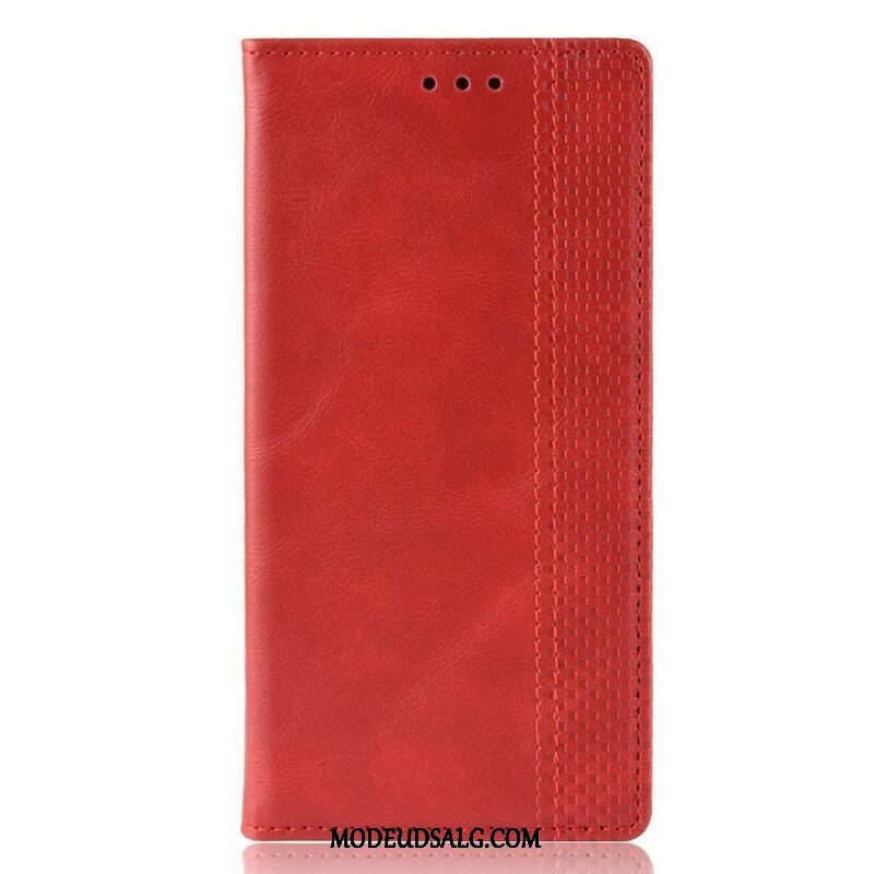 Cover Samsung Galaxy A51 5G Flip Cover Stiliseret Vintage Lædereffekt