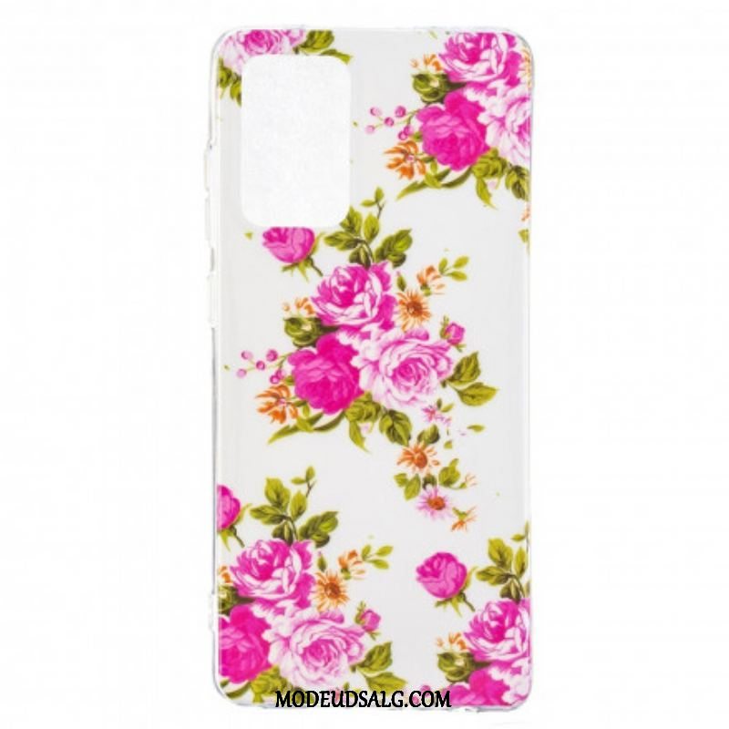 Cover Samsung Galaxy A52 4G / A52 5G / A52s 5G Fluorescerende Blomsterserie