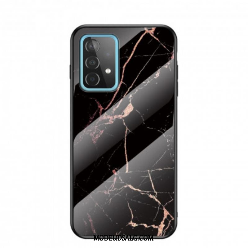 Cover Samsung Galaxy A52 4G / A52 5G / A52s 5G Marmorfarver Hærdet Glas