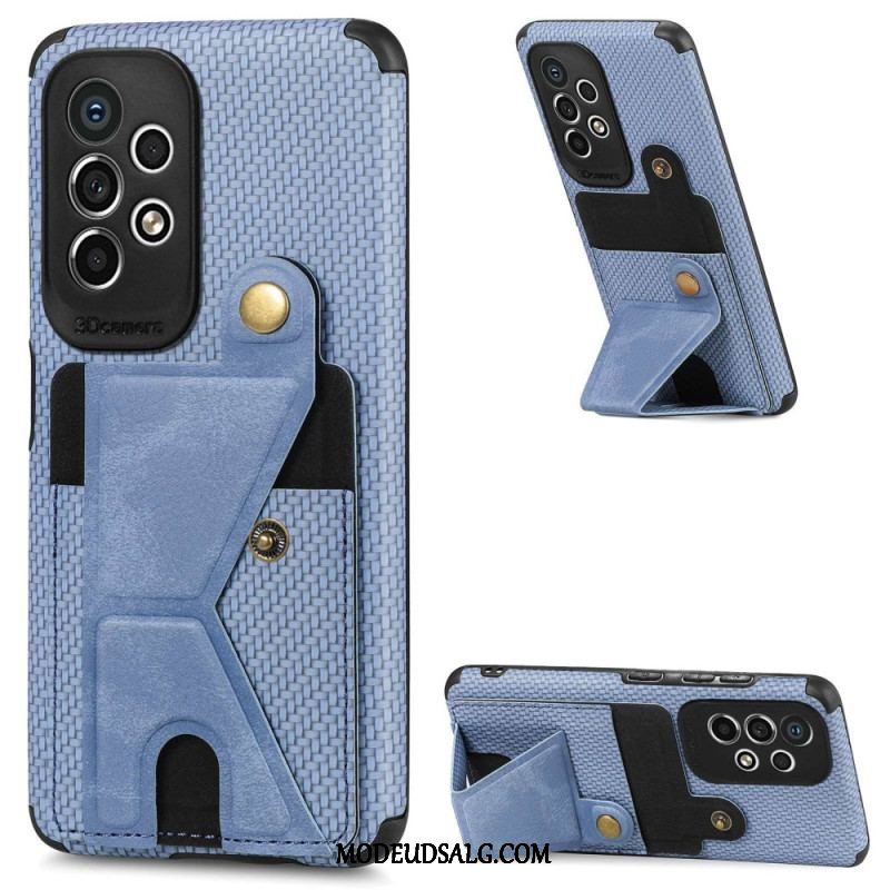 Cover Samsung Galaxy A53 5G Carbon Fiber Kortholder Beslag