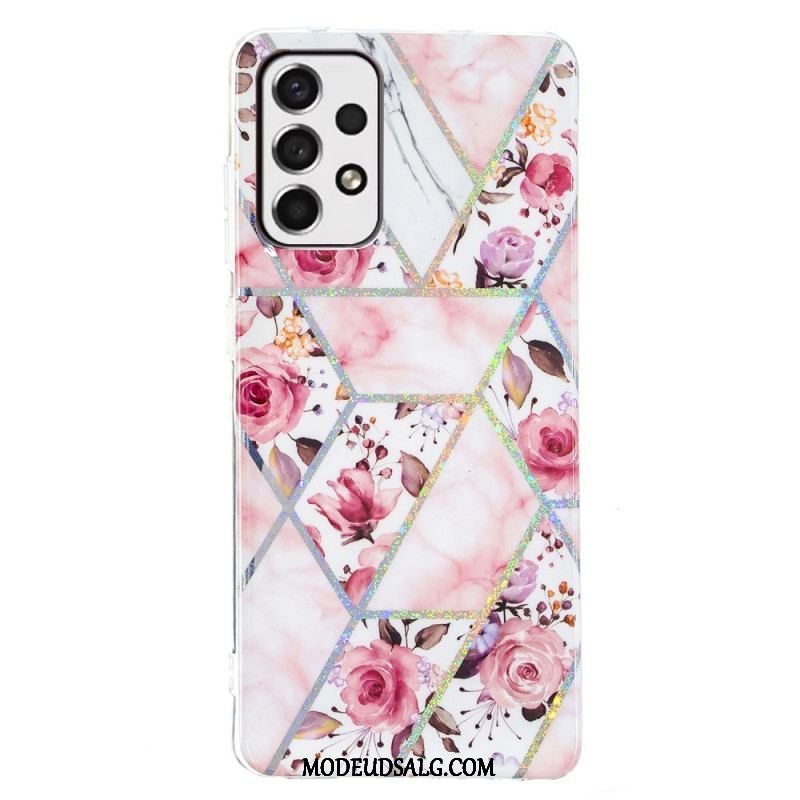 Cover Samsung Galaxy A53 5G Marmorerede Blomster