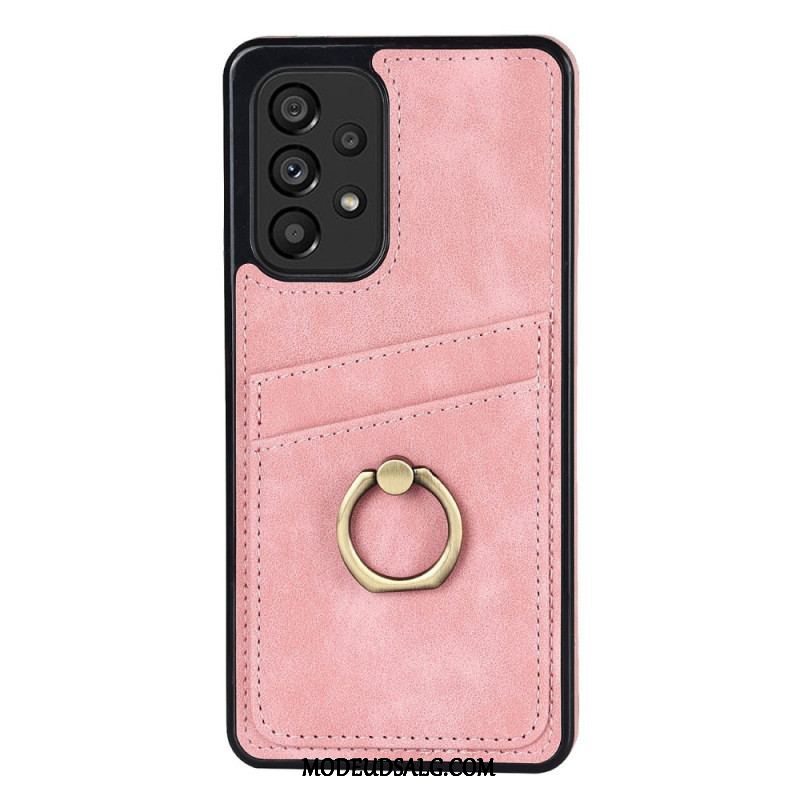 Cover Samsung Galaxy A53 5G Vintage Ring-beslag Og Kortholder