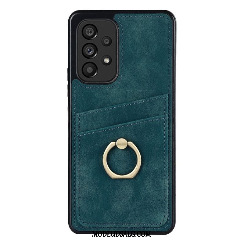 Cover Samsung Galaxy A53 5G Vintage Ring-beslag Og Kortholder