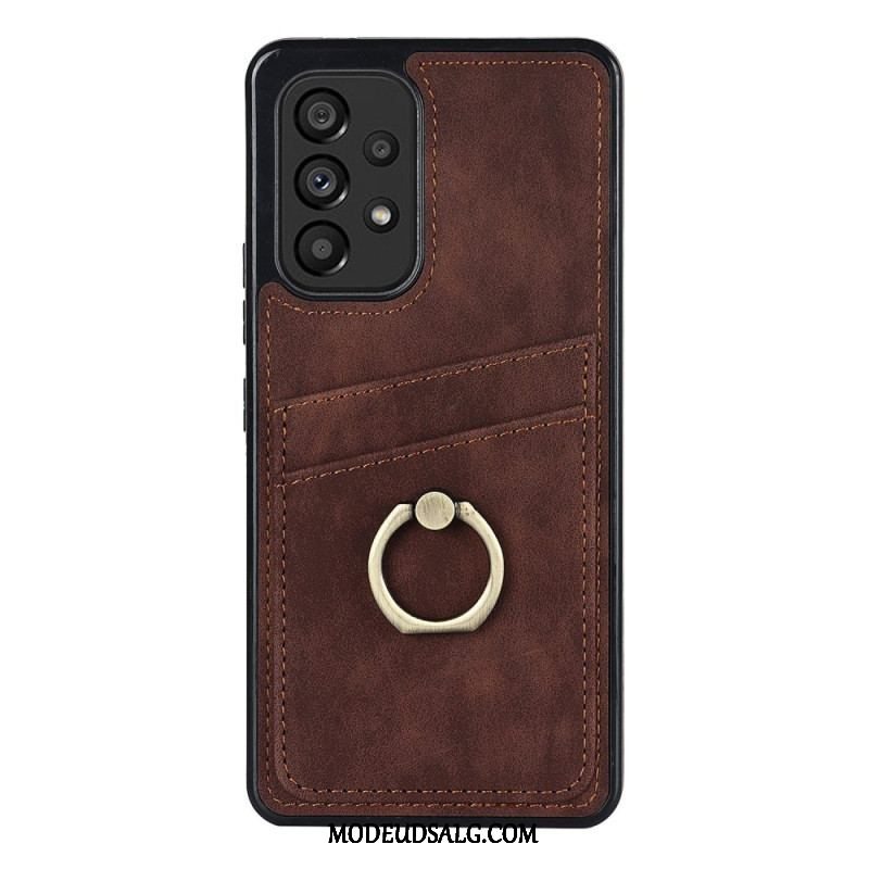 Cover Samsung Galaxy A53 5G Vintage Ring-beslag Og Kortholder