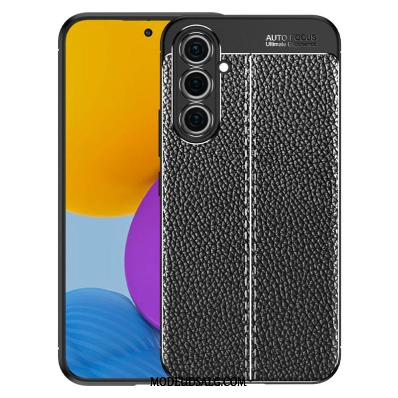 Cover Samsung Galaxy A54 5G Dobbelt Linje Litchi Læder Effekt