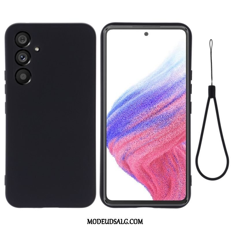 Cover Samsung Galaxy A54 5G Flydende Silikone Med Snor