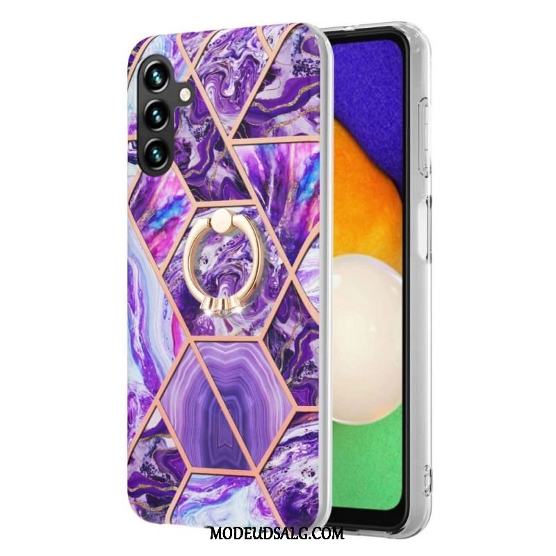 Cover Samsung Galaxy A54 5G Marmor Med Ringstøtte