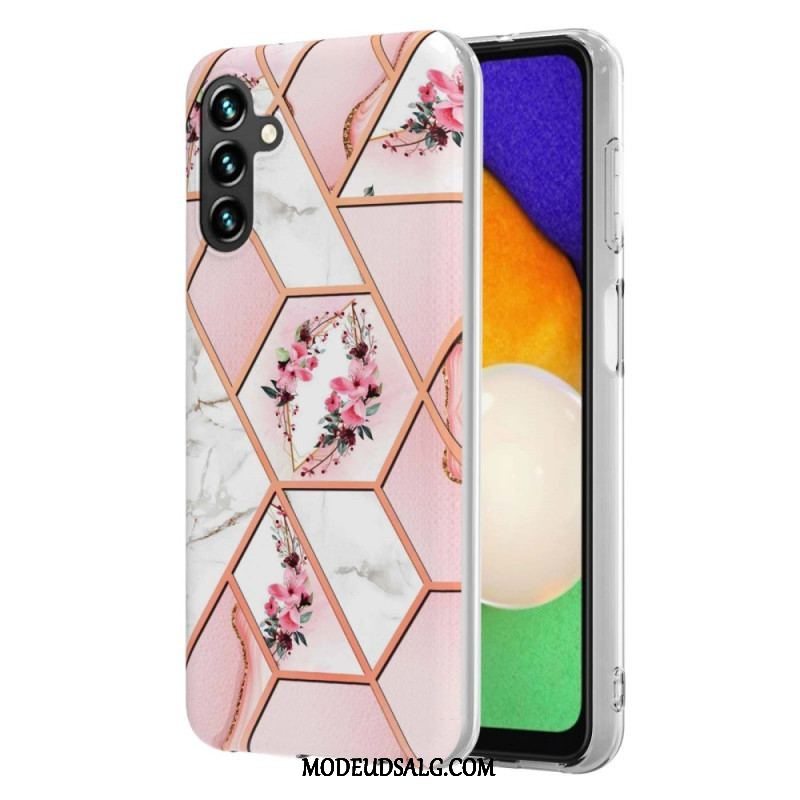 Cover Samsung Galaxy A54 5G Marmoreret Blomster