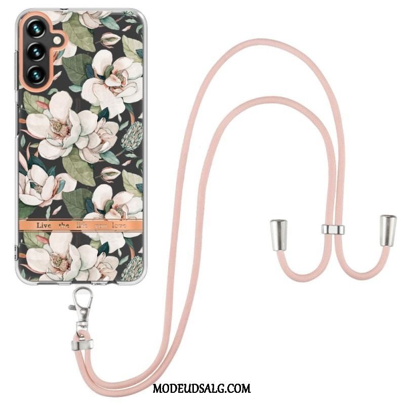 Cover Samsung Galaxy A54 5G Med Snor Med Blomstersnor