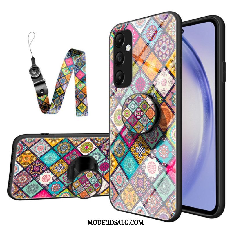 Cover Samsung Galaxy A55 5g Med Støtte Og Patchworkstrop