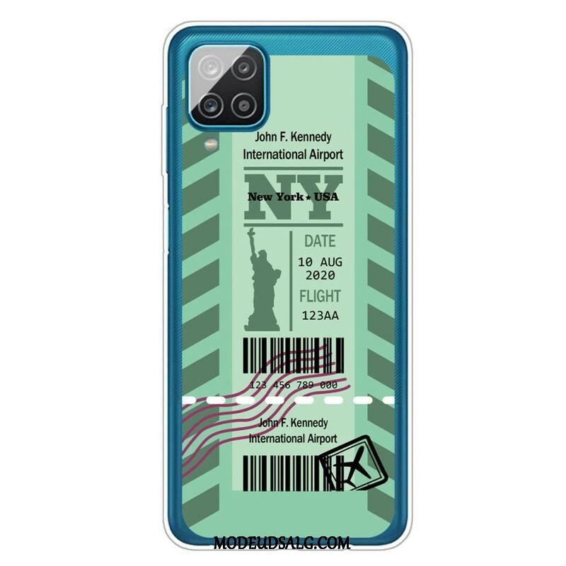 Cover Samsung Galaxy M12 / A12 Boardingkort Til New York