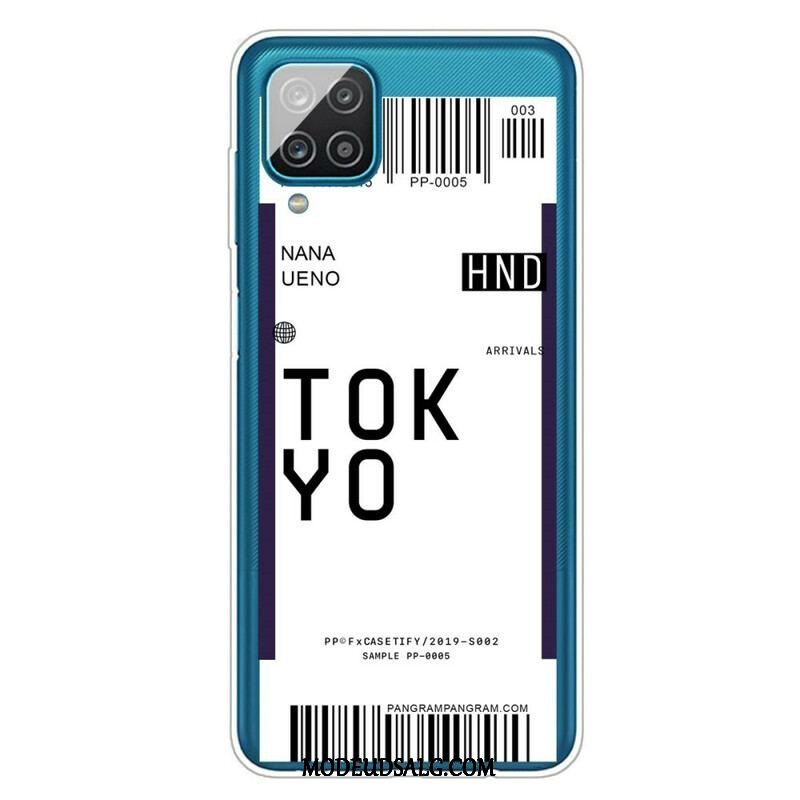 Cover Samsung Galaxy M12 / A12 Boardingkort Til Tokyo