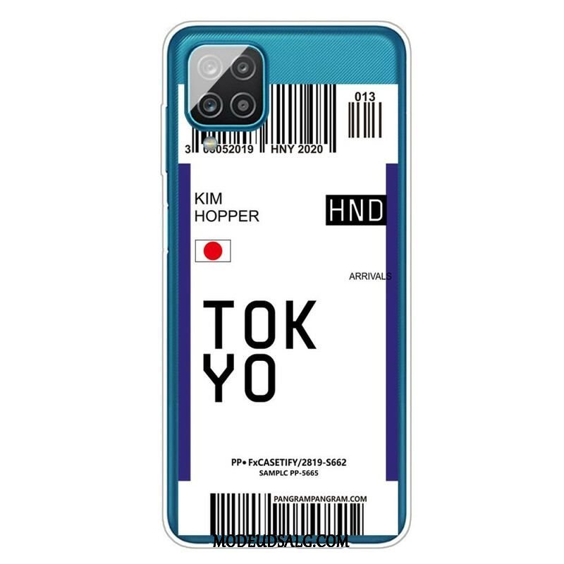 Cover Samsung Galaxy M12 / A12 Boardingkort Til Tokyo