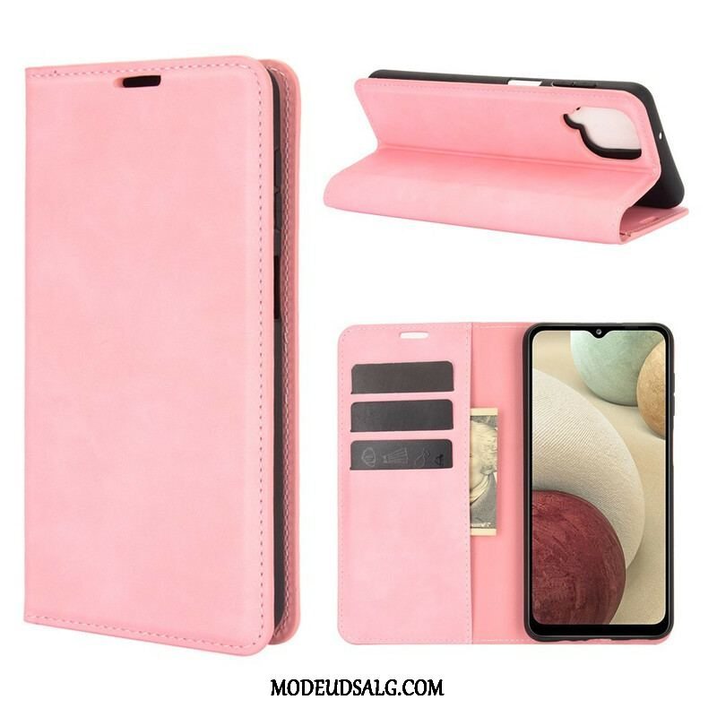 Cover Samsung Galaxy M12 / A12 Flip Cover Blødt Lædereffekt