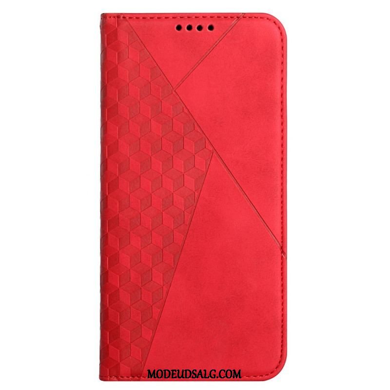 Cover Samsung Galaxy M12 / A12 Flip Cover Geo Lædereffekt