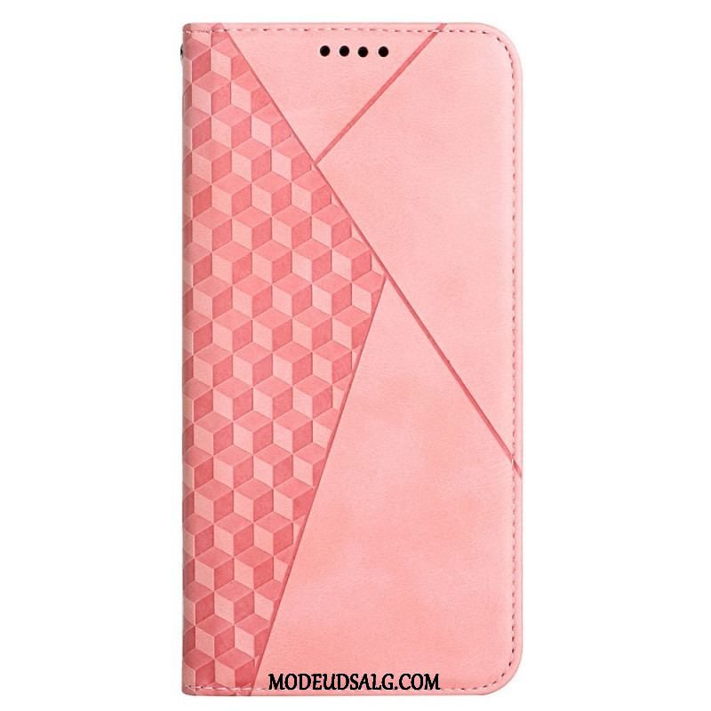 Cover Samsung Galaxy M12 / A12 Flip Cover Geo Lædereffekt