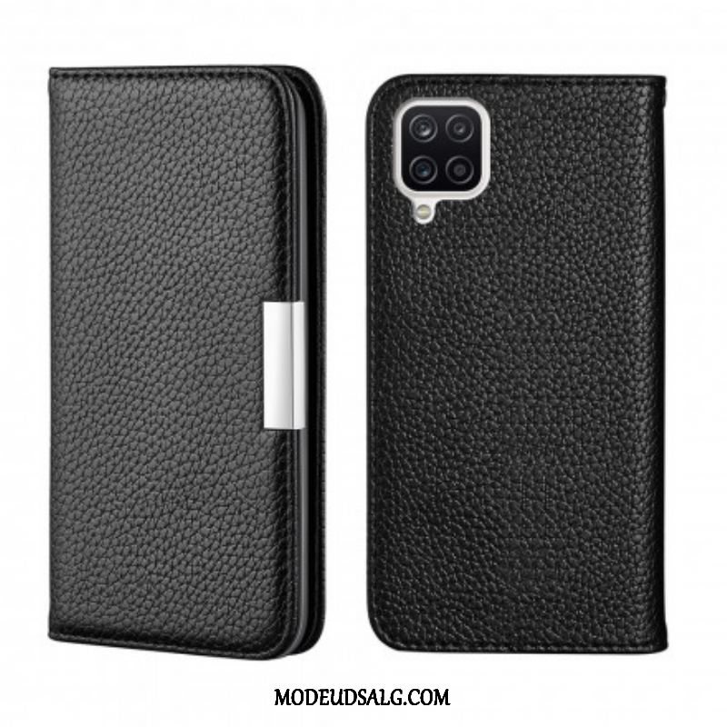 Cover Samsung Galaxy M12 / A12 Flip Cover Imiteret Læder Litchi Ultra Chic