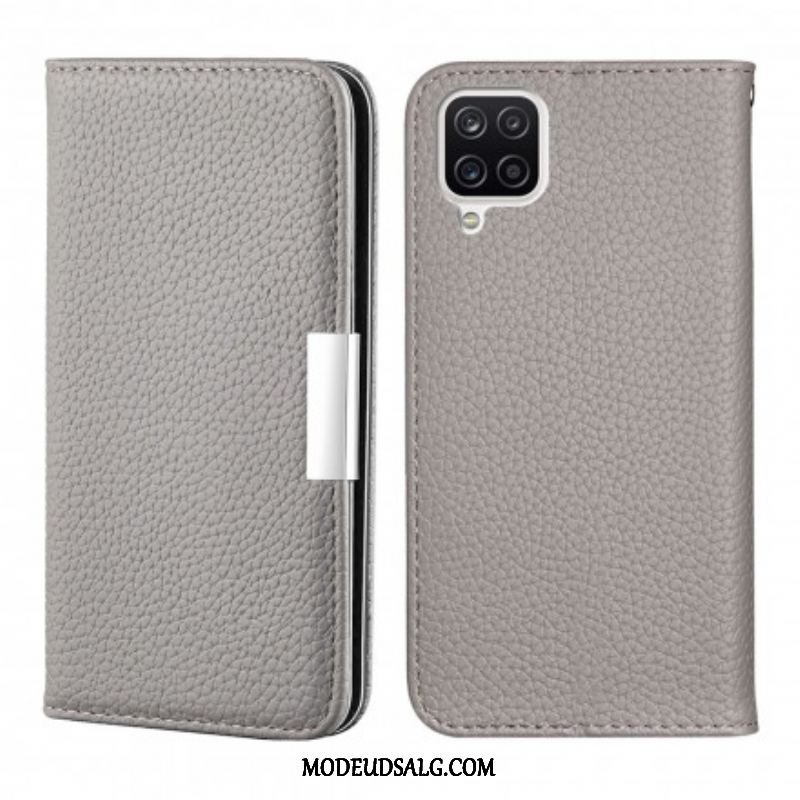 Cover Samsung Galaxy M12 / A12 Flip Cover Imiteret Læder Litchi Ultra Chic