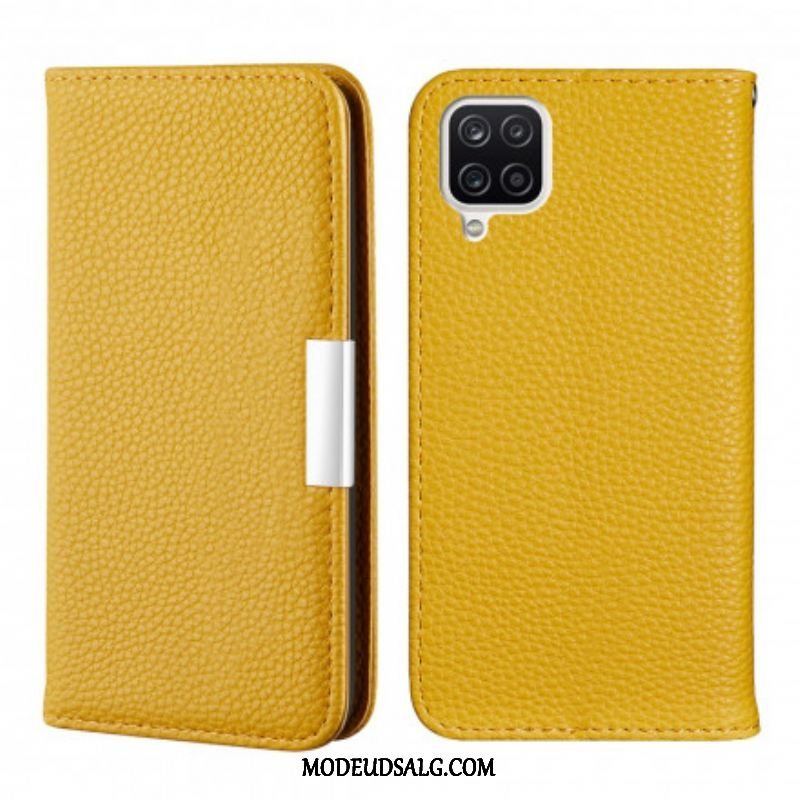 Cover Samsung Galaxy M12 / A12 Flip Cover Imiteret Læder Litchi Ultra Chic