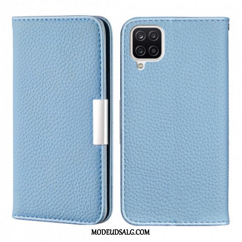 Cover Samsung Galaxy M12 / A12 Flip Cover Imiteret Læder Litchi Ultra Chic