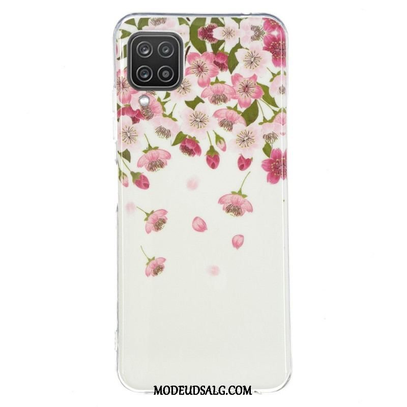 Cover Samsung Galaxy M12 / A12 Fluorescerende Blomster