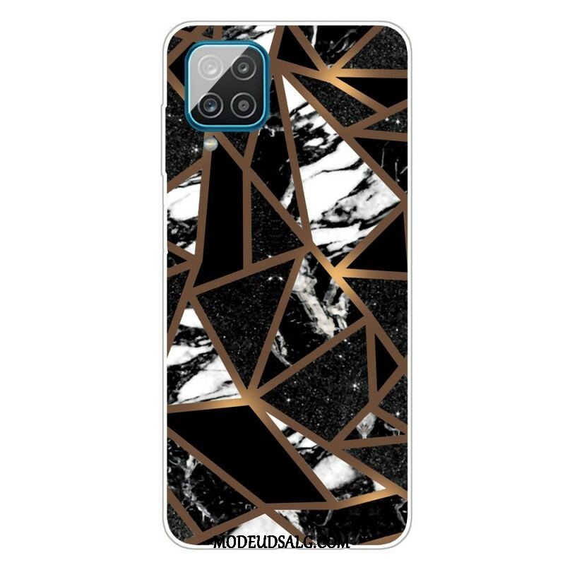 Cover Samsung Galaxy M12 / A12 Geometrisk Marmor