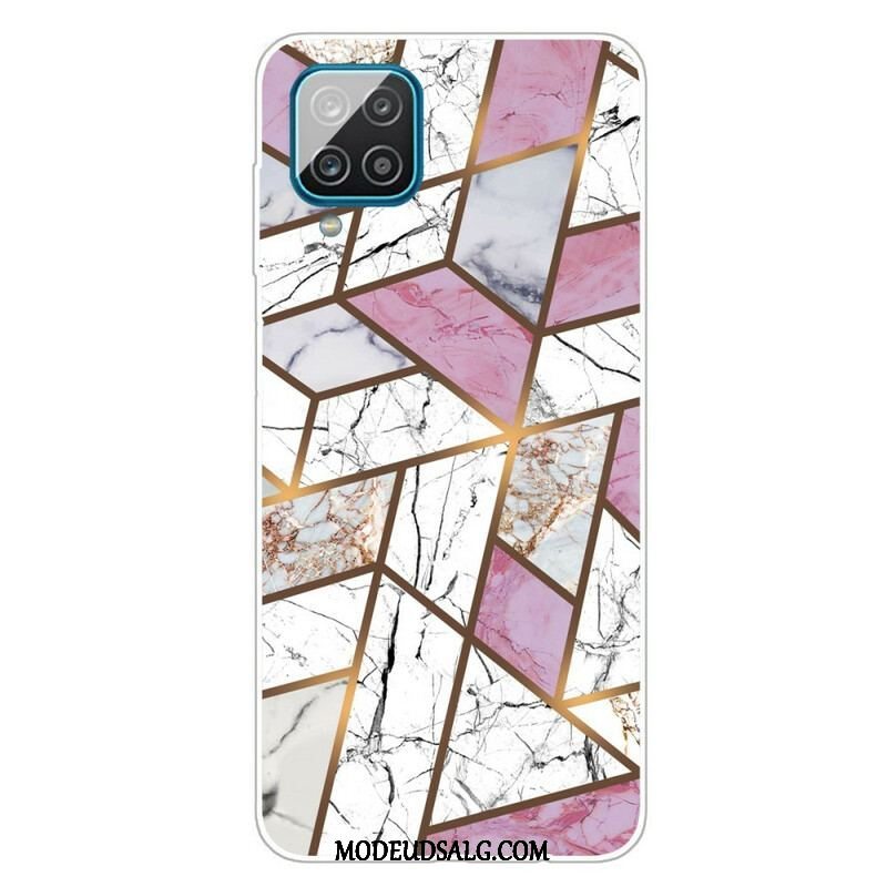 Cover Samsung Galaxy M12 / A12 Geometrisk Marmor