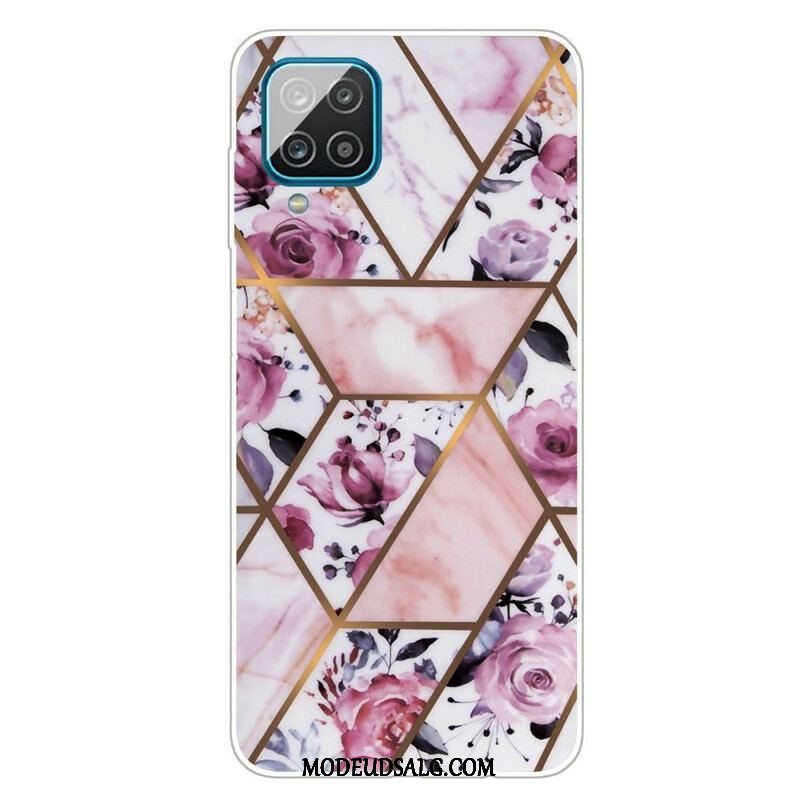 Cover Samsung Galaxy M12 / A12 Geometrisk Marmor