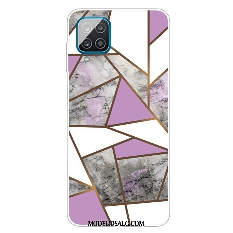 Cover Samsung Galaxy M12 / A12 Geometrisk Marmor