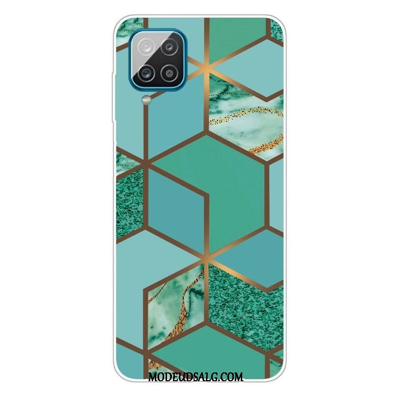 Cover Samsung Galaxy M12 / A12 Geometrisk Marmor