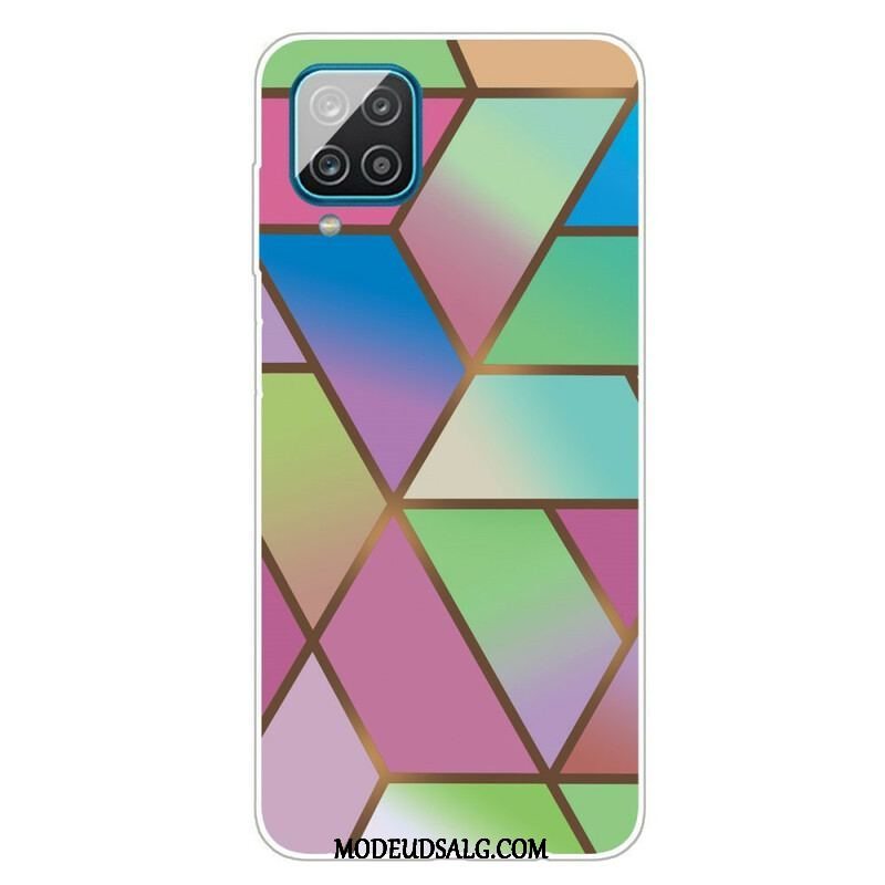 Cover Samsung Galaxy M12 / A12 Geometrisk Marmor