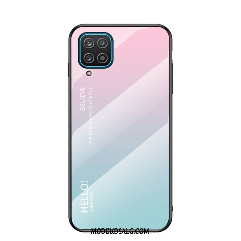 Cover Samsung Galaxy M12 / A12 Hærdet Glas Hej