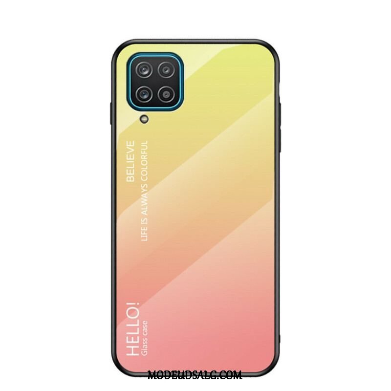 Cover Samsung Galaxy M12 / A12 Hærdet Glas Hej