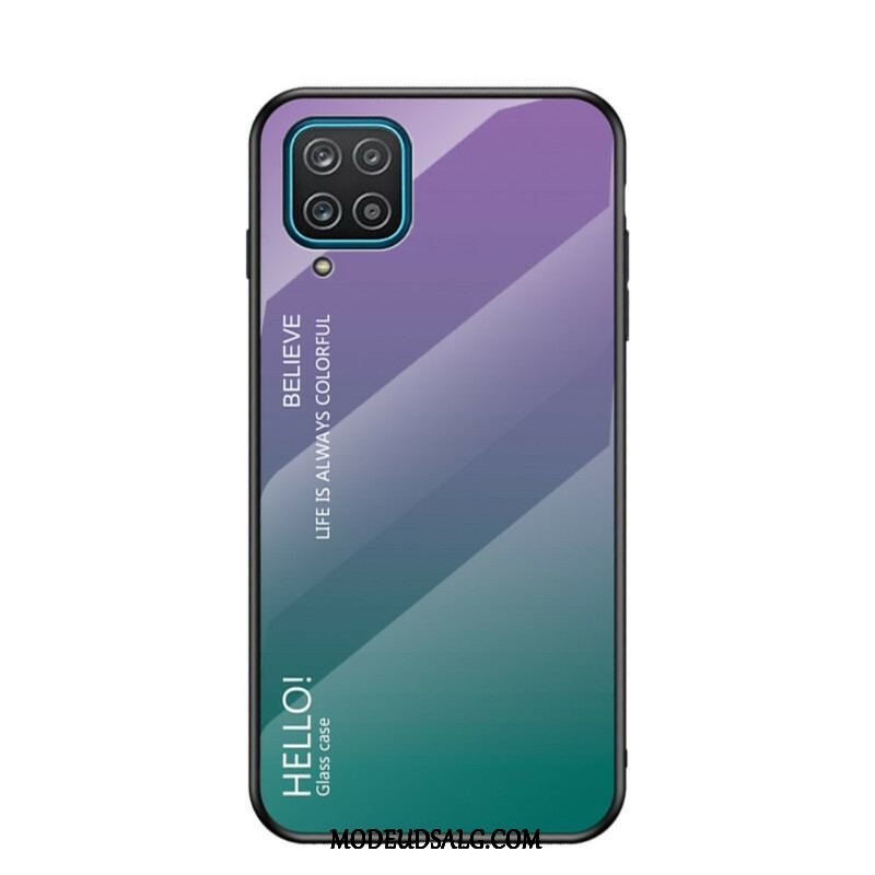 Cover Samsung Galaxy M12 / A12 Hærdet Glas Hej