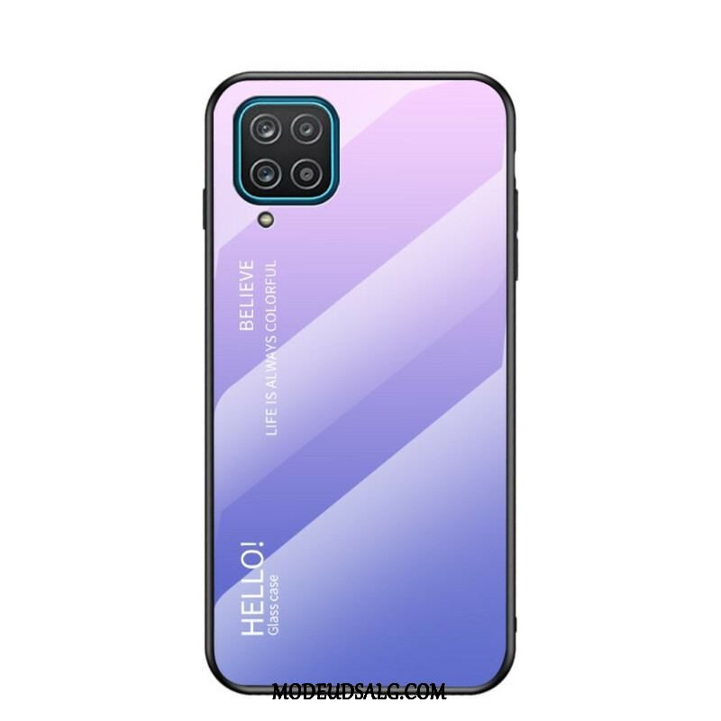 Cover Samsung Galaxy M12 / A12 Hærdet Glas Hej