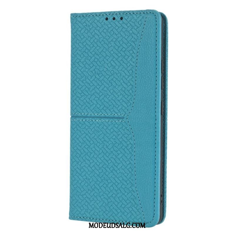 Cover Samsung Galaxy M12 / A12 Med Snor Flip Cover Strappy Vævet Læder Stil