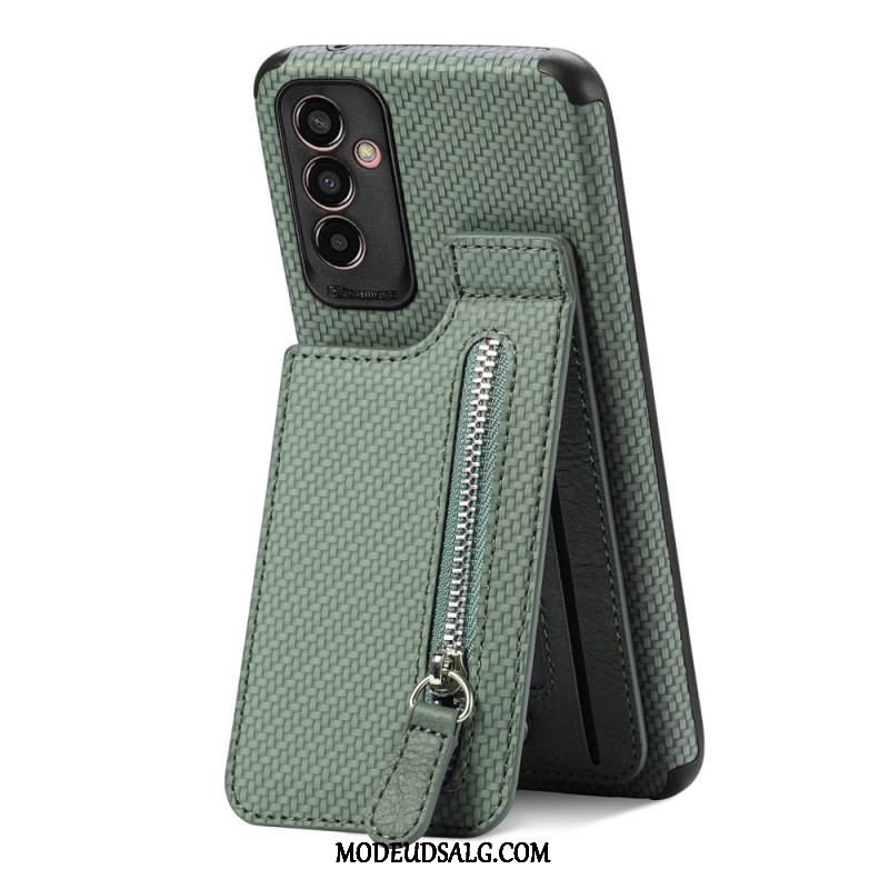 Cover Samsung Galaxy M13 Carbon Fiber Kortholder Beslag